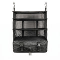 KAELV 3-Layer Hanging Travel Organiser — Foldable Mesh Storage Bag for Hotel, Holiday & Business Travel